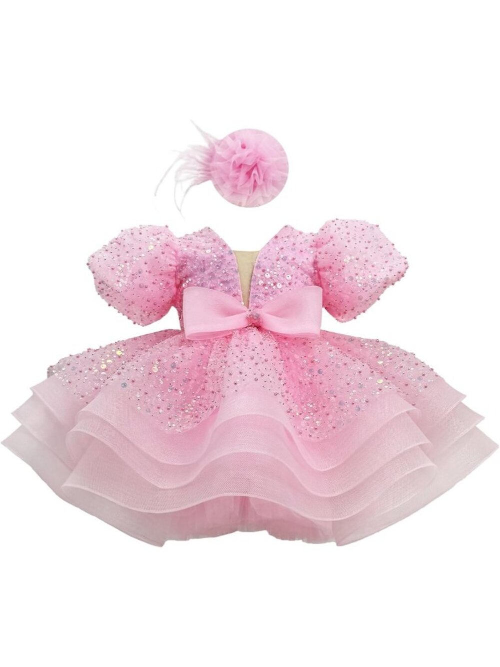 Sparkly Sequin Flower Girl Dress | Princess Pageant Formal Gown for Kids